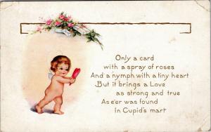 Cupid carrying heart - Whitney Made - posted 1918