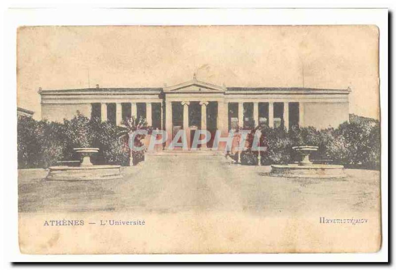 Greece Old Postcard Athens L & # 39universite