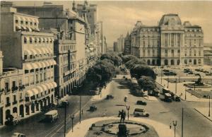 Argentina L. N. Alem Avenue and Post Office Building Buenos Aires postcard