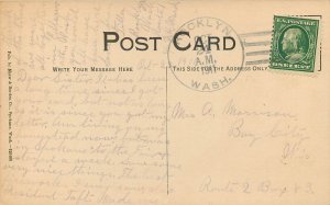 1911 Postcard Spokane E-Nak-Ops Jubilee, King Apple in Sky Riverside Ave Trolley