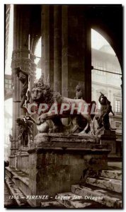 Old Postcard Firenze Orcagna Loggia Dell Lion