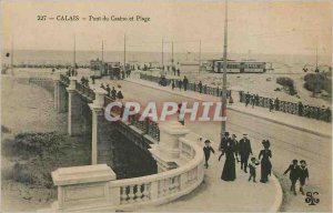 Postcard Old Bridge and Calais Casino Beach