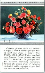 Chicago IL Advertising Postcard GERLACH-BARKALOW Calendar Printers 1954 Cancel