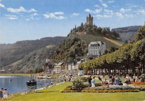 GG14511 Cochem an der Mosel Promenade Schiff River Boats Castle Panorama