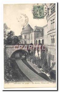 Chateau de Lude Old Postcard The Moat facade sud