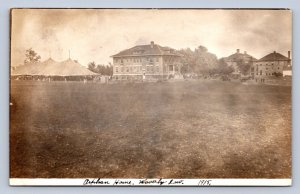 J96/ Waverly Iowa RPPC Postcard c1910 Orphan Home Buildings Tent 341