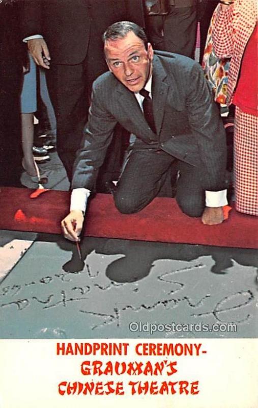 Handprint Ceremony, Grauman's Chinese Theatre, Frank Sinatra Movie Star Unused 