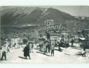 old rppc SKIING - SKI CHAIRLIFT Aspen Colorado CO i8865