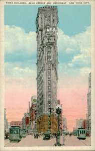 B579 United States New York Times Building 42nd Street and Broadway tramways