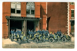 MA - Springfield. Fire Department & Apparatus- The Flying Squadron ca 1910