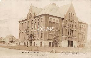 Indiana IN Postcard Real Photo RPPC c1910 INDIANA HARBOR Lincoln School