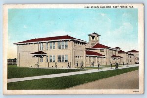 Fort Pierce Florida Postcard High School Building Exterior c1930 Vintage Antique