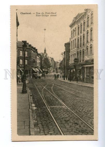 173383 BELGIUM CHARLEROI New-Bridge street Vintage postcard