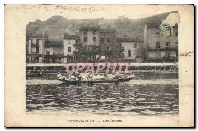 Old Postcard Rive de Gier jousting