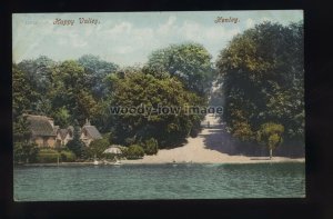 TQ3313 - Oxfordshire - The Happy Valley Park from the Thames at Henley, postcard