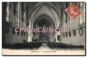 Postcard Old Cleres S Inf interior view of the Church