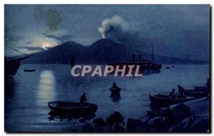 Old Postcard Italy Italia Napoli Il Vesuvio vista