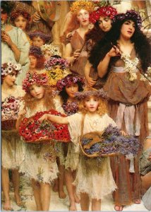 Postcard Art - Spring, detail of procession by Lawrence Alma-Tadema