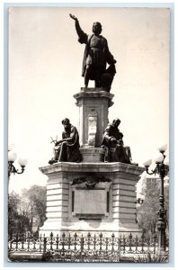 c1910's View Of Monument A Colon Mexico RPPC Photo Posted Antique Postcard