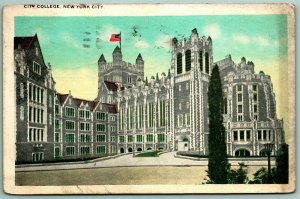 City College New York City NY NYC 1929 WB Postcard F13