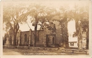 J8/ Brandon Vermont RPPC Postcard c1910 Episcopal Church Building  92