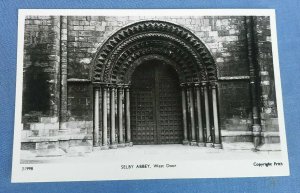 Vintage Real Photo  Postcard  Selby Abbey The West Door  Yorkshire   D1C