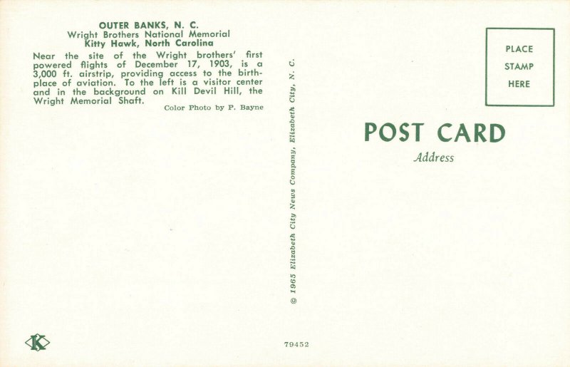 Postcard Outer Banks North Carolina Kitty Hawk 
