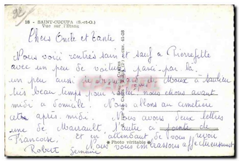 Postcard Old Saint Cucufa Pond View I