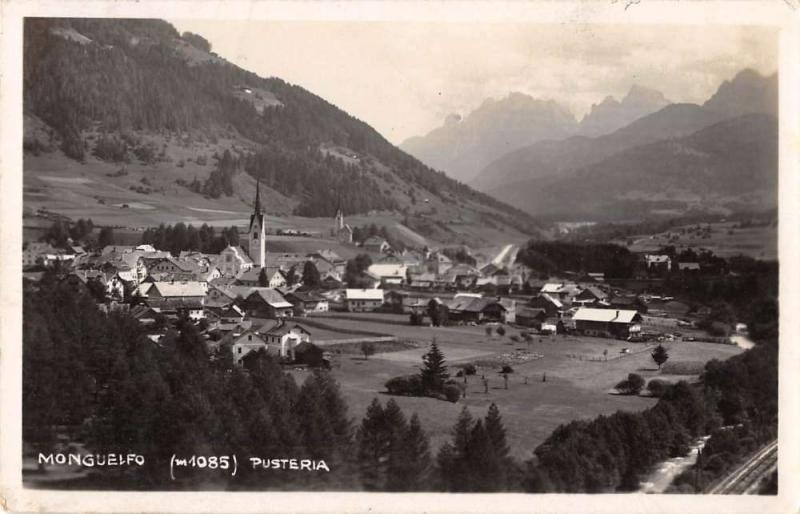 Monguelfo Italy General View Real Photo Antique Postcard J40098