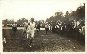 Running Race - Newcastle PA Cancel c1910 Real Photo Postcard