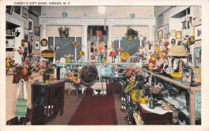 Owego New York Corey's Gift Shop Store Interior Vintage Postcard AA66164