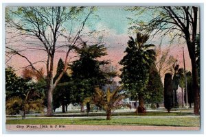 1911 City Plaza 10th J Sts Sacramento California CA Vintage Antique Postcard