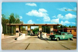 1960 Ohio Postcard One Toll Plazas Leading Turnpike Gateways East Main Routes