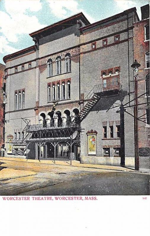 Worcester MA Worcester Theatre Posters Postcard