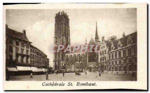 Mechelen Belgium Postcard Old Cathedral St Rumbold