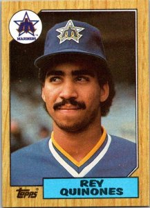 1987 Topps Baseball Card Rey Quinones Seattle Mariners sk3339