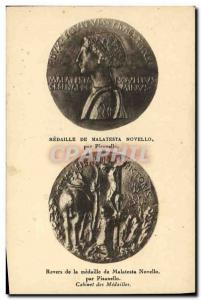 Old Postcard medal by Pisanello Malatesta Novello