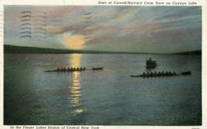 NY - Cayuga Lake, Start of Cornell-Harvard Crew Race