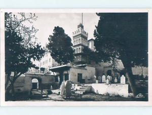 old rppc GRAVESTONE CEMETERY BESIDE BUILDING Alger - Algiers Algeria HM2051