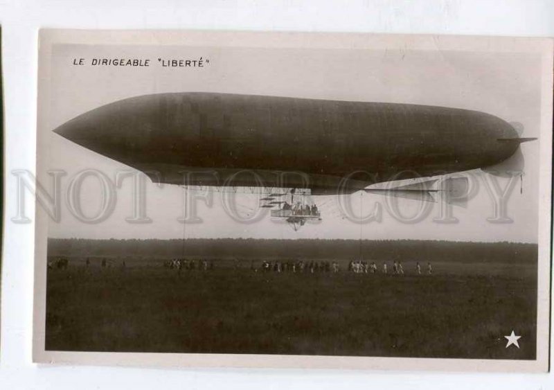 415289 FRANCE Aviation airship dirigible Liberte Vintage photo postcard