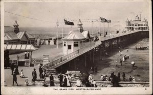 Antique 1910 RPPC Weston-Super-Mare Somerset Grand Pier