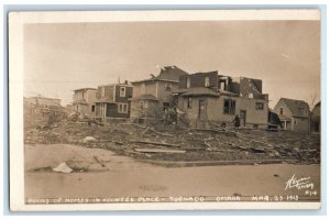 Omaha Nebraska NE RPPC Photo Postcard Ruins Of Homes Kountze Place Tornado 1913