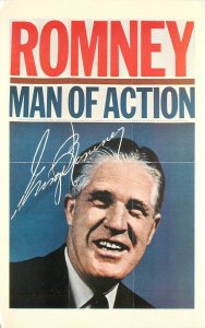 Postcard 1960s Political Romney Man of action Goldberg-Sollose 22-13586