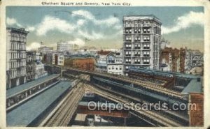 Chatham Square, NYC, NY, New York, USA Train Railroad Station Depot 1921 crea...