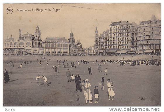 La Plage Et La Digue, Ostende (West Flanders), Belgium, 1900-1910s