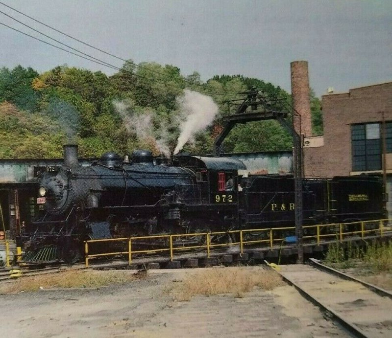 Railroad Postcard Philadelphia Reading 972 Locomotive Steam Train Audio Visual