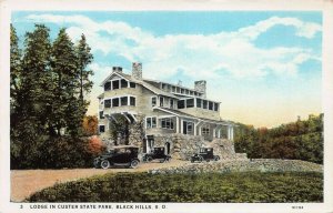 Lodge in Custer State Park, Black Hills, South Dakota, Early Postcard, Unused