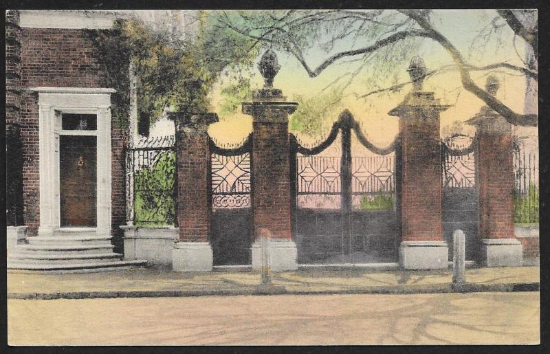 Smyth Gateway Legare Street Charleston S Carolina Unused c1920s H-P