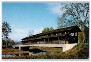 c1960 Claycomb Covered Bridge Scenic View Bedford Pennsylvania Vintage Postcard