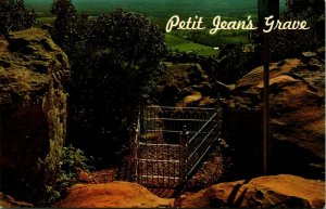 Petit Jean's Grave Morrilton Arkansas AR UNP Chrome Postcard D10